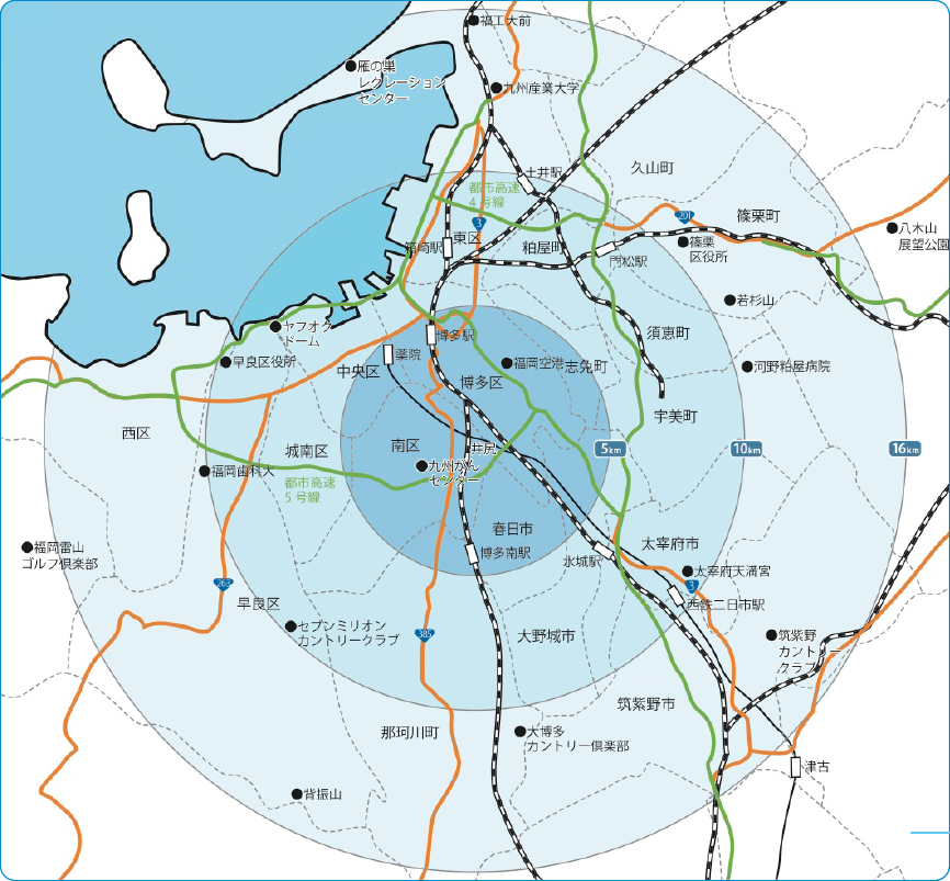 訪問可能エリアの地図